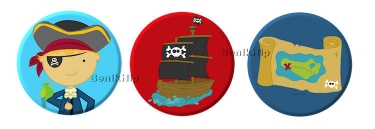 Button 25 mm Piraten Button 25 mm Piraten